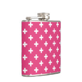 Flasques White polka crosses on fuchsia (Droite)