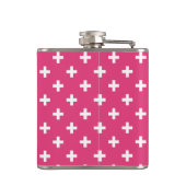 Flasques White polka crosses on fuchsia (Dos)