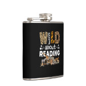 Flasques Wild About Reading Books And Bookworm Library (Droite)