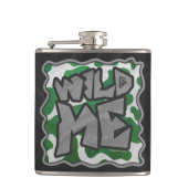 Flasques Wild Me Vache Vert et blanc Imprimer (Devant)