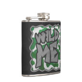 Flasques Wild Me Vache Vert et blanc Imprimer (Droite)