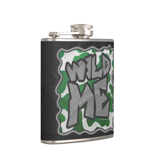 Flasques Wild Me Vache Vert et blanc Imprimer (Droite)