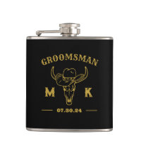 Wild West Cowboy Personnalisé Groomsmen Monogramme
