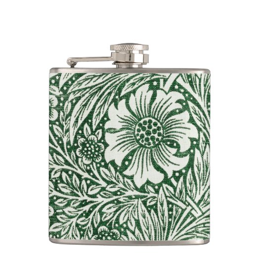 Flasques william morris marigold fleurs vertes (Devant)