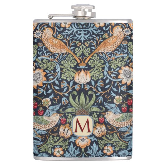 Flasques William Morris Monogramme Voleur de Fraises (Devant)