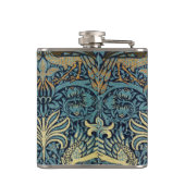 Flasques William Morris Peacock and Dragon Woven Design (Dos)