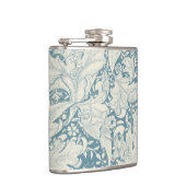 Flasques William Morris Wallflower bleu damas floral (Droite)