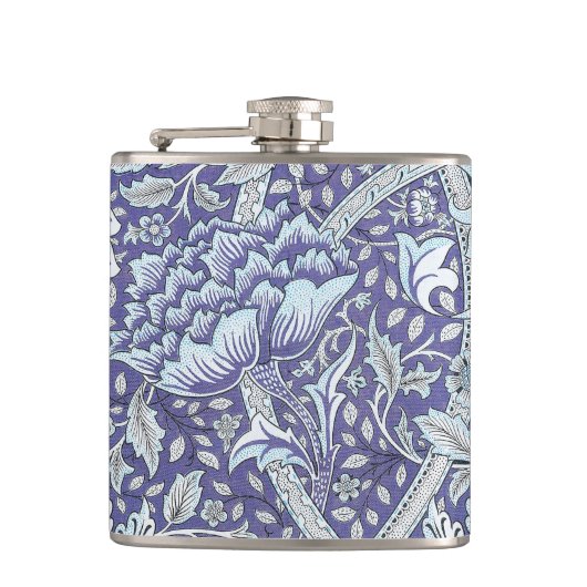 Flasques William Morris Windrush Motif Bleu Floral (Devant)