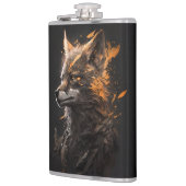 Flasques Wolf Portrait Animal Nature Faune Art Peinture (Gauche)