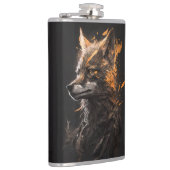 Flasques Wolf Portrait Animal Nature Faune Art Peinture (Droite)