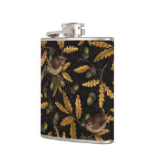 Flasques Wrens et cors sur noir (Gauche)