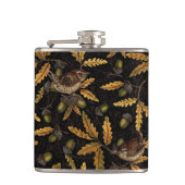 Flasques Wrens et cors sur noir (Devant)