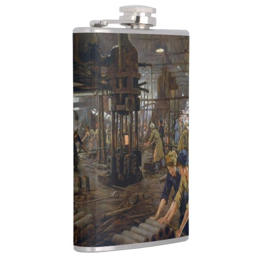 Flasques WW1 1918 Les femmes qui travaillent dans une usine (Droite)