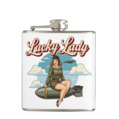 Flasques WWII Bomber "Lucky Lady" Nose Art (Devant)