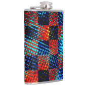 Flasques Xadrez azul, laranja, faux sujo ou manchado. (Droite)