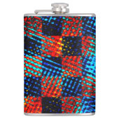 Flasques Xadrez azul, laranja, faux sujo ou manchado. (Devant)