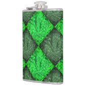 Flasques Xadrez verde falsa grama ou folhas de coqueiro. (Gauche)