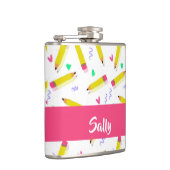 Flasques Yellow pencils and scrabbles on white (Droite)