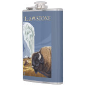 Flasques YellowstoneBison avec vieux fidèle (Gauche)