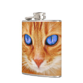 Flasques Yeux de chat face thazard rouge chat (Gauche)