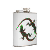 Flasques Yin Yang Lizards Argent (Droite)