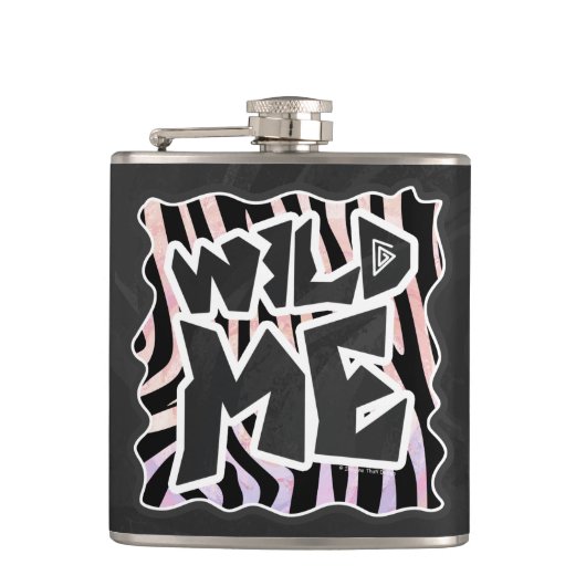 Flasques Zebra Black and Pink Wild me (Devant)