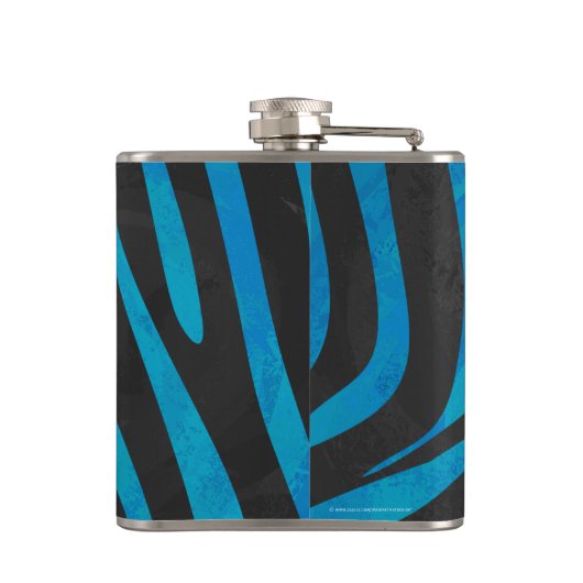 Flasques Zebra Black et Blue Print (Dos)