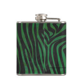 Flasques Zebra Black et Green Print (Dos)