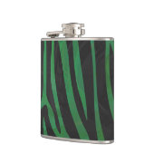 Flasques Zebra Black et Green Print (Gauche)