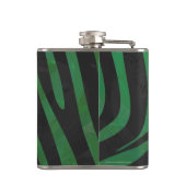 Flasques Zebra Black et Green Print (Dos)