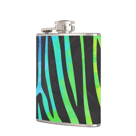 Flasques Zebra Black et Rainbow Print (Gauche)