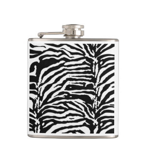 Flasques Zebra Camouflage Motif artistique noir et blanc