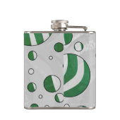 Flasques Zebra Green et White Polka Dot (Dos)