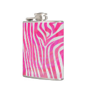 Flasques Zebra Hot Pink et White Print (Gauche)