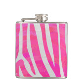Flasques Zebra Hot Pink et White Print (Devant)