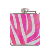 Flasques Zebra Hot Pink et White Print (Dos)