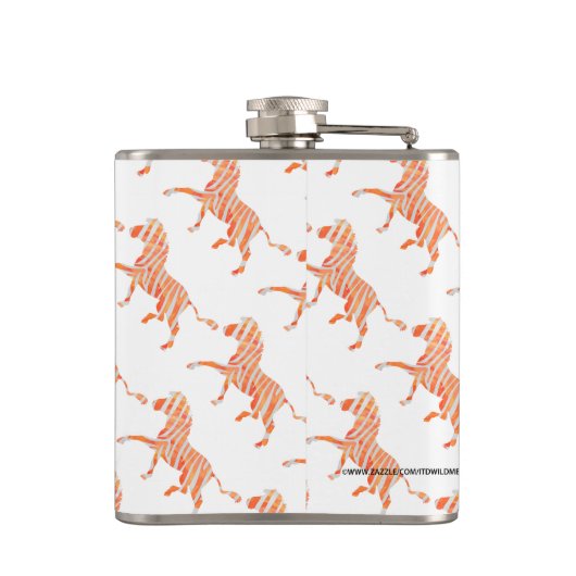 Flasques Zebra Orange and White Print (Dos)