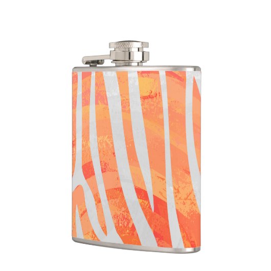 Flasques Zebra Orange and White Print (Gauche)