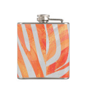 Flasques Zebra Orange and White Print (Dos)