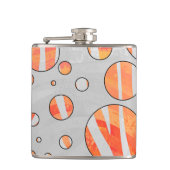 Flasques Zebra Orange et White Polka Dot (Devant)