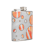 Flasques Zebra Orange et White Polka Dot (Droite)