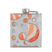 Flasques Zebra Orange et White Polka Dot (Dos)