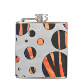 Flasques Zebra Pois noirs et orange (Devant)