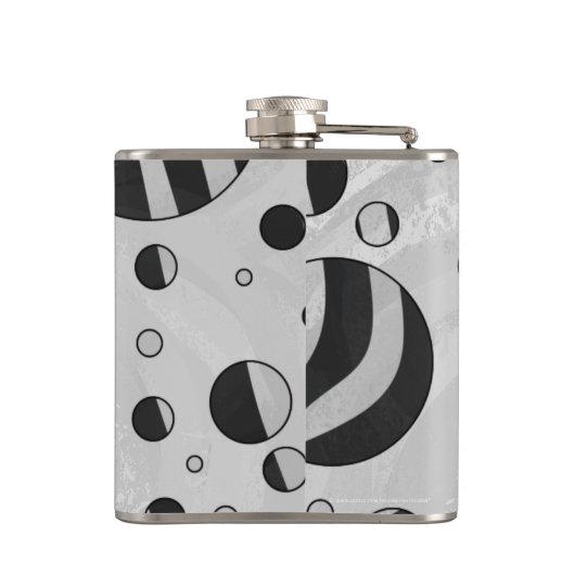 Flasques Zebra Polka point noir et gris clair (Dos)