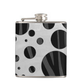 Flasques Zebra Polka point noir et gris impression (Devant)