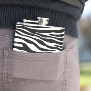 Flasques Zebra Print, Zebra Stripes, Noir Et Blanc