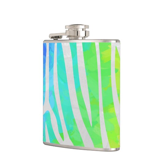 Flasques Zebra Rainbow et White Print (Gauche)