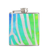 Flasques Zebra Rainbow et White Print (Devant)