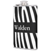 Flasques Zebra rayures motif noir & blanc + vos idées (Gauche)