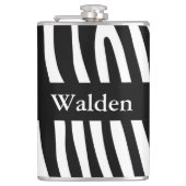 Flasques Zebra rayures motif noir & blanc + vos idées (Devant)